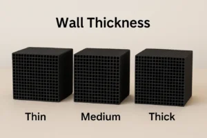 honeycomb activated carbon wall thickness