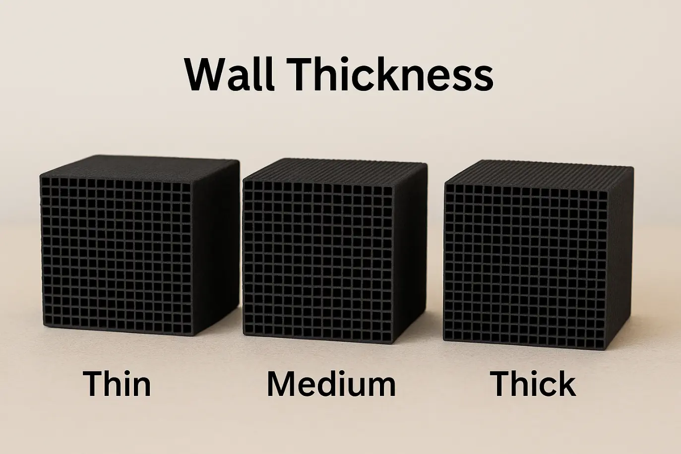honeycomb activated carbon wall thickness