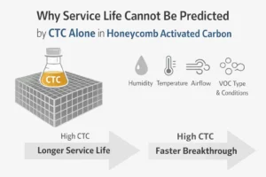 Why Service Life Cannot Be Predicted by CTC Alone in Honeycomb Activated Carbon