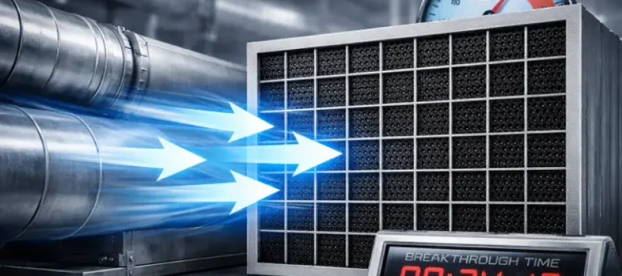 How Face Velocity Determines Breakthrough Time in Honeycomb Activated Carbon Filters