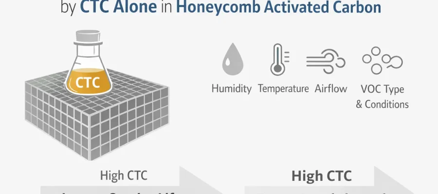 Why Service Life Cannot Be Predicted by CTC Alone in Honeycomb Activated Carbon