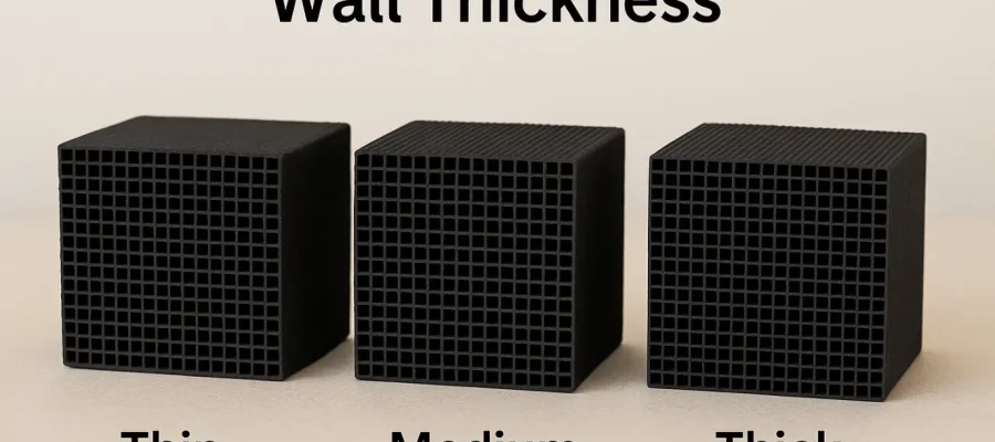 honeycomb activated carbon wall thickness